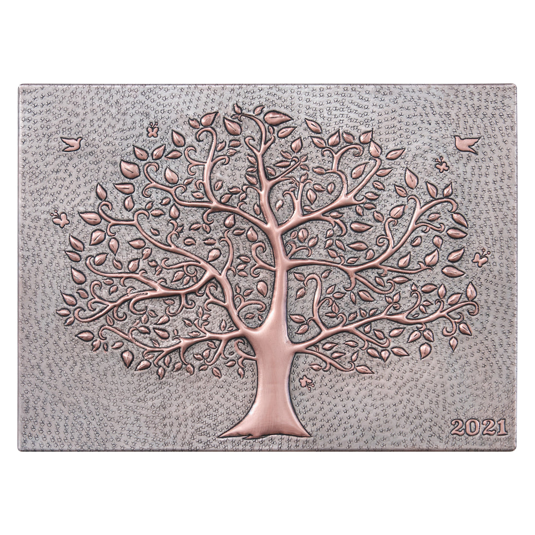 How to install a copper backsplash — Tree of Life with birds, real customer installation by Natuross