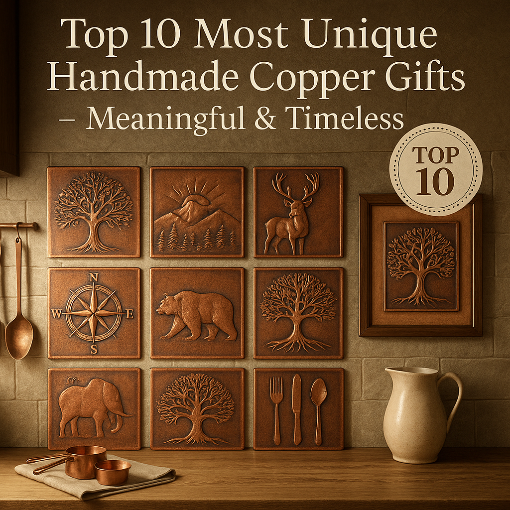 Top 10 unique handmade copper gifts — wall art, backsplash panels, and family name signs by Natuross