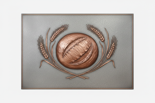 Can I change my mind after ordering — artisan bread and wheat copper backsplash in Silver–Copper finish by Natuross