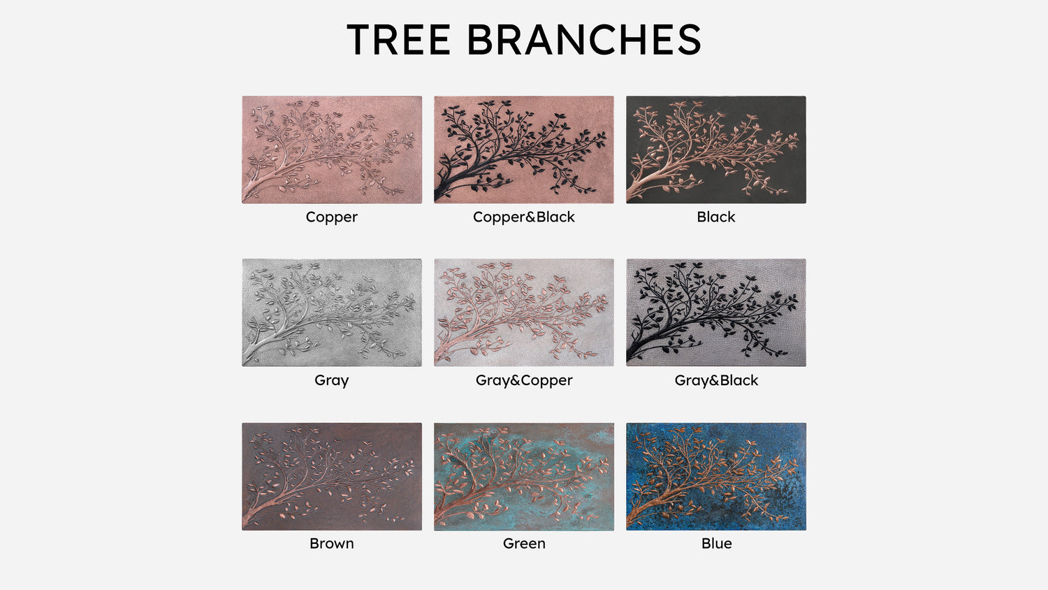 Rustic Tree Branches Copper Backsplash