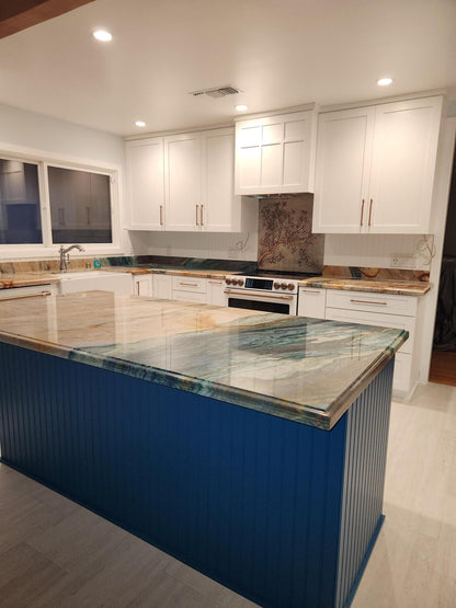 Gray Copper Tree Branches Backsplash | Handmade Copper Kitchen Backsplash Tile