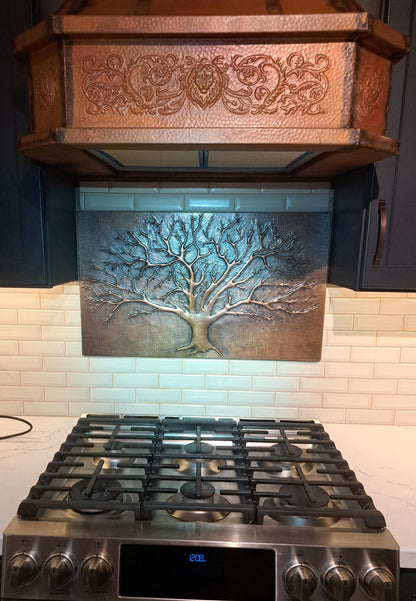 Eternal Tree Copper Backsplash in Brown - Natuross