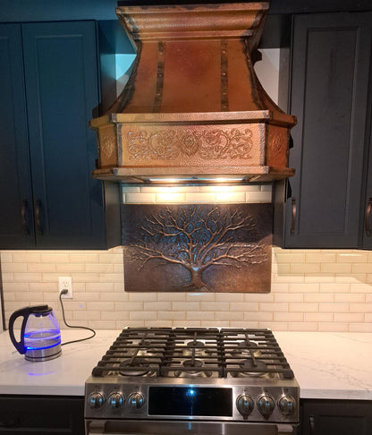 Eternal Tree Copper Backsplash in Brown - Natuross