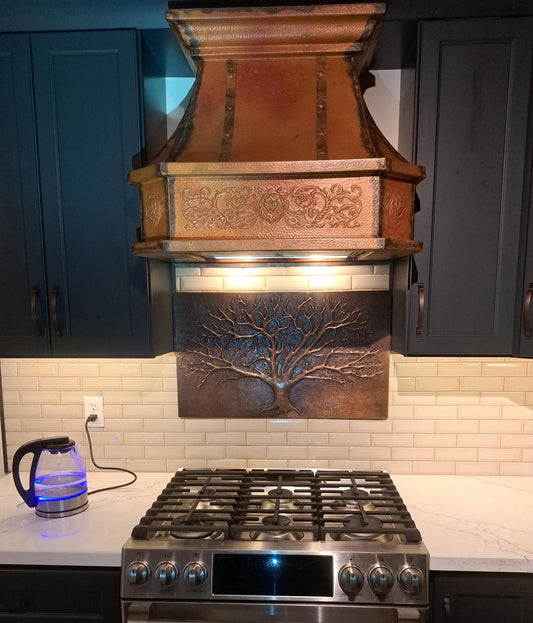 Eternal Tree Copper Backsplash in Brown - Natuross