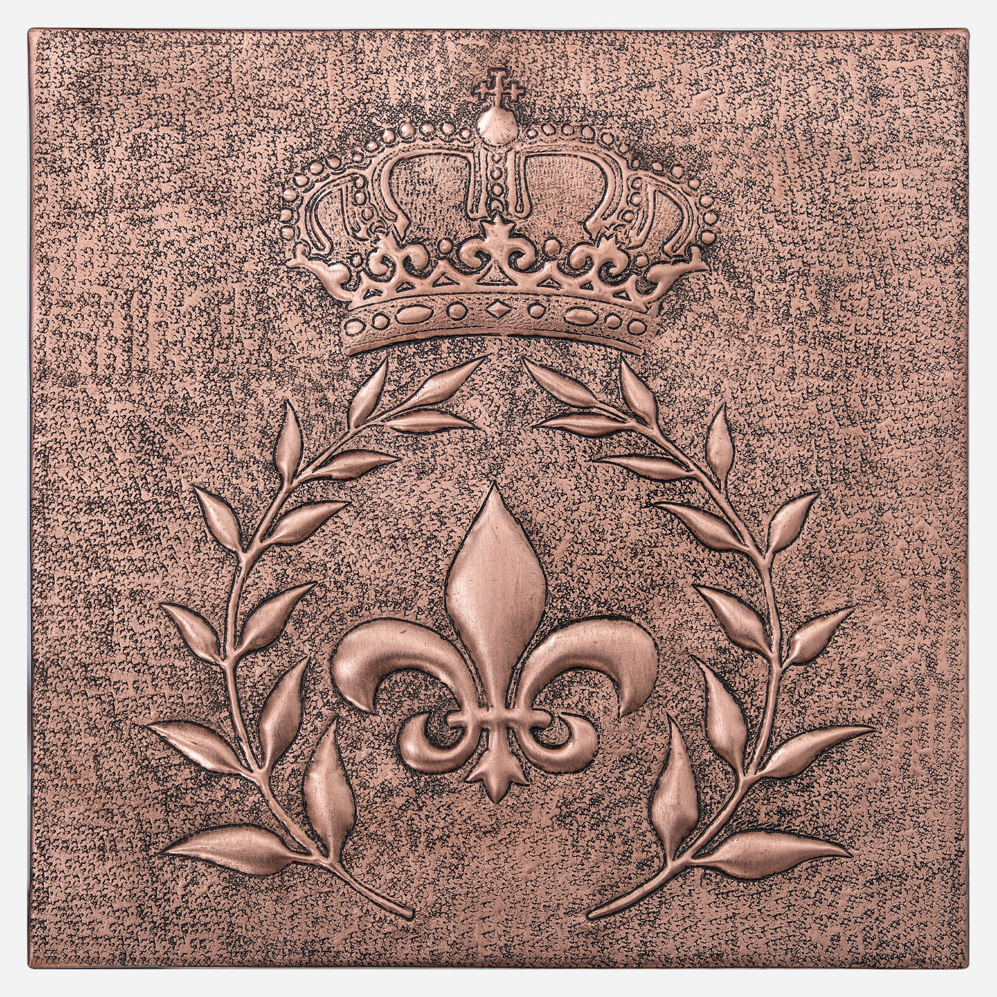 Copper French Country Handmade Art Tile 11.8x11.8" - Natuross