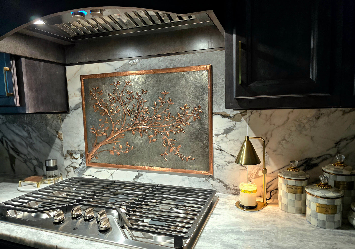 Copper Stove Backsplash