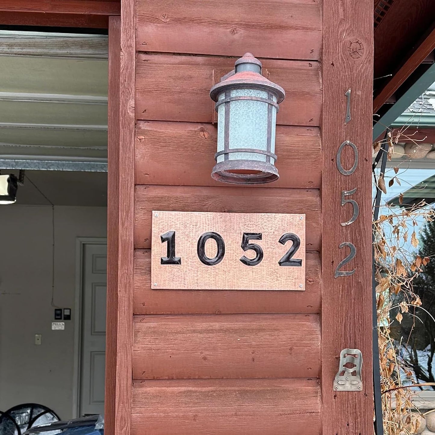 Copper House Numbers Sign