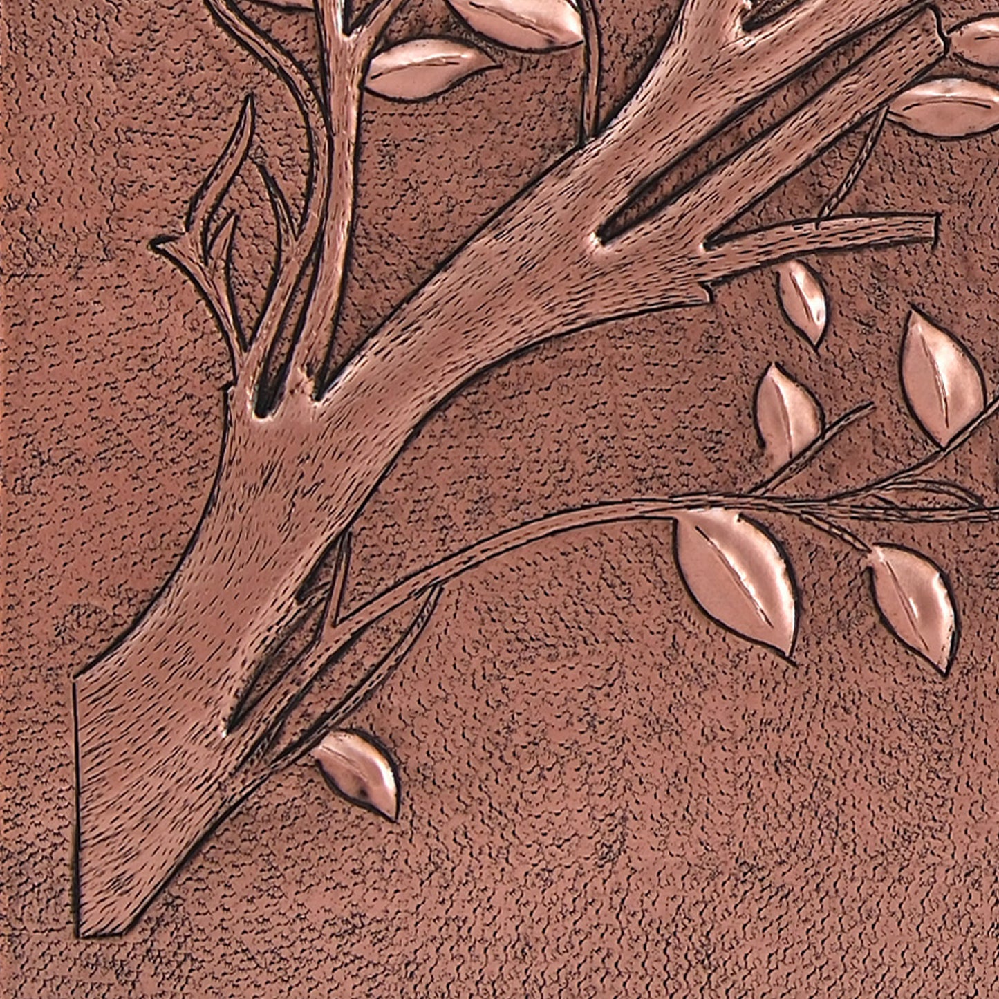 Copper Tree Branches with Leaves Kitchen Backsplash 23.6"x31.5"