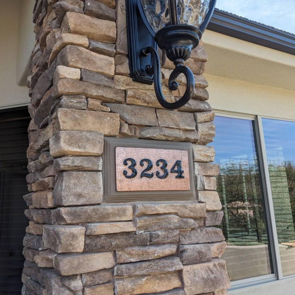 Copper House Numbers Sign