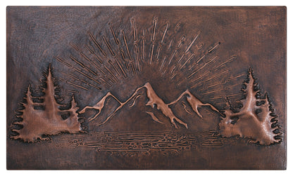 Brown Mountain Sunrise Copper Backsplash