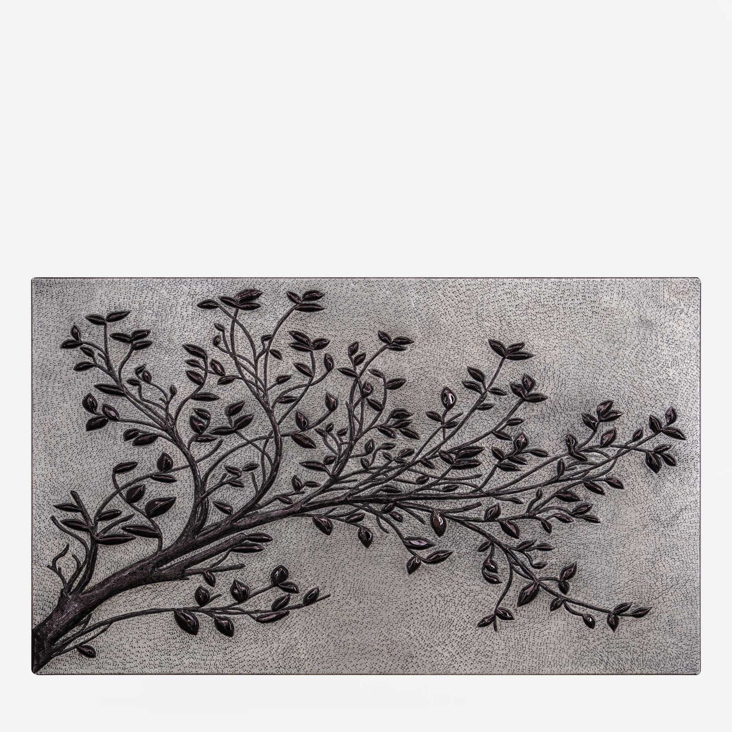 Gray & Black Copper Tree Branches Backsplash | Modern Copper Kitchen Backsplash Panel - Natuross