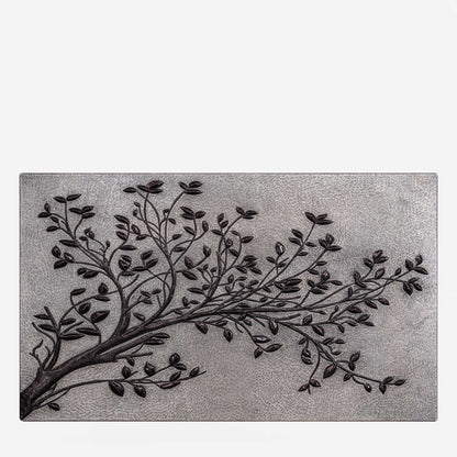 Gray & Black Copper Tree Branches Backsplash | Modern Copper Kitchen Backsplash Panel - Natuross