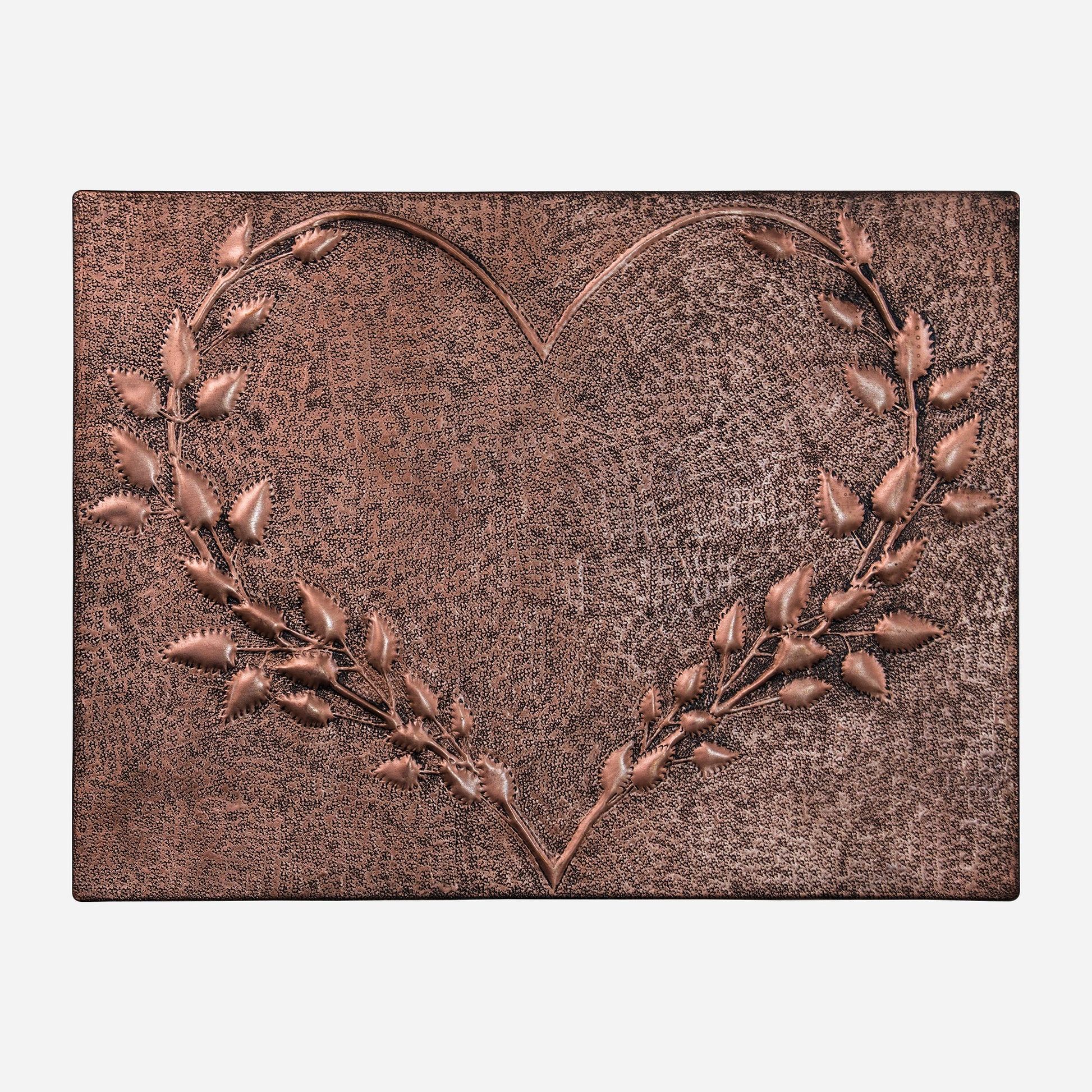 Copper Heart Shaped Leaves Wall Art 11.8"x15.7" - Natuross