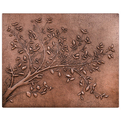 Copper Tree Branches Backsplash | Handmade Rustic Copper Kitchen Wall Art - Natuross