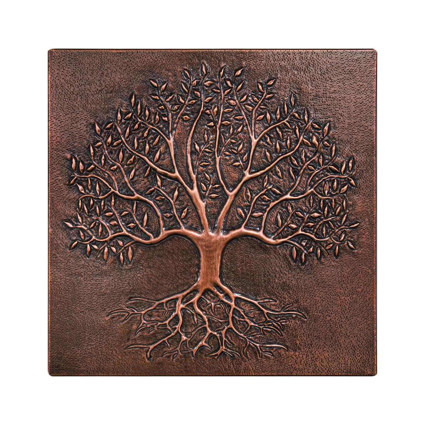 Rustic Brown Tree With Roots Copper Backsplash | Handmade Farmhouse Copper Kitchen Backsplash Panel - Natuross