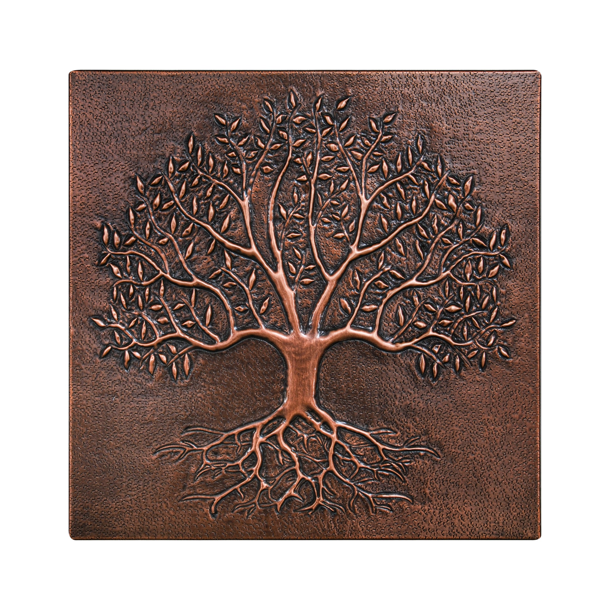 Rustic Brown Tree With Roots Copper Backsplash | Handmade Farmhouse Copper Kitchen Backsplash Panel - Natuross