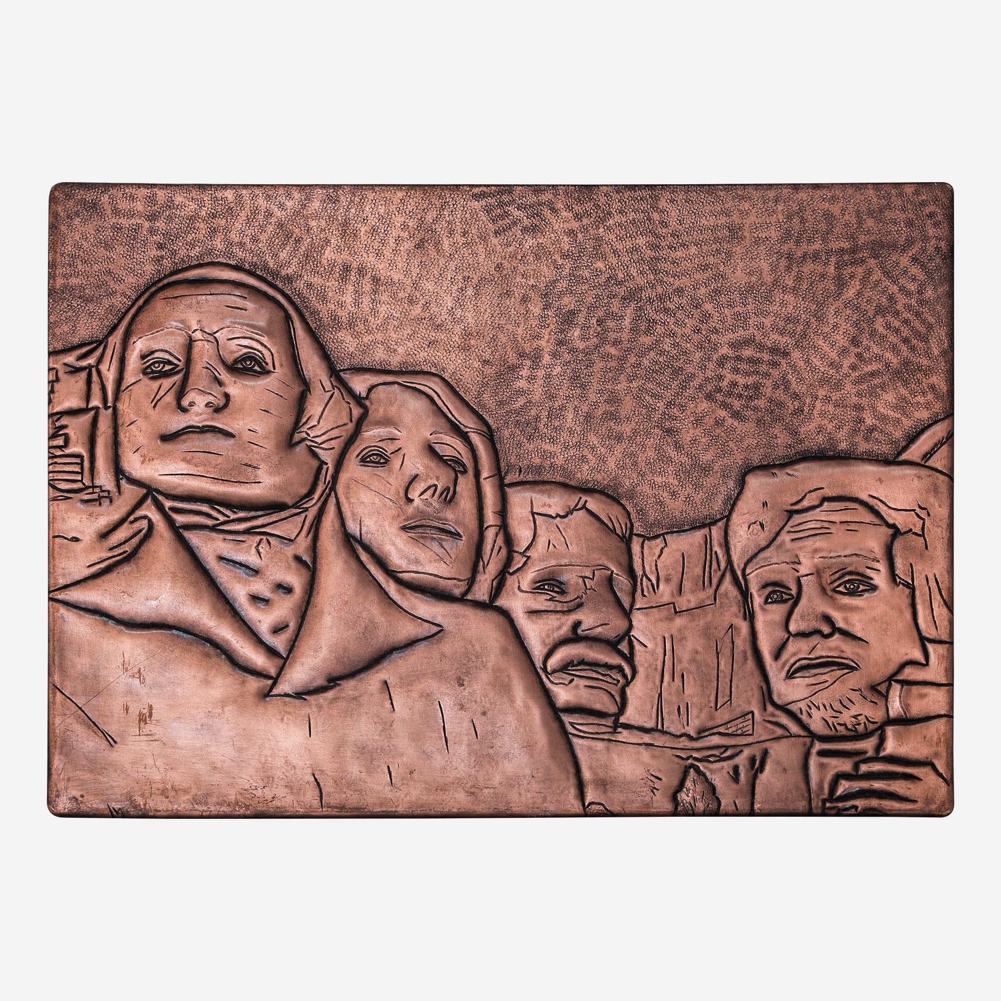 Copper Mount Rushmore Wall Art 11.7"x15.7" - Natuross