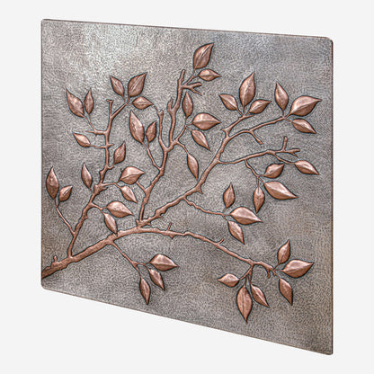 Copper Backsplash (Tree Branches and Leaves, Silver&Copper Color)