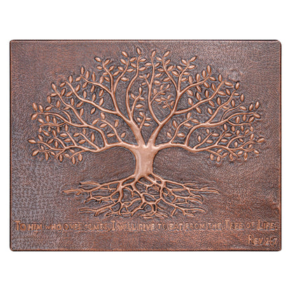 Rustic Brown Tree With Roots Copper Backsplash | Handmade Farmhouse Copper Kitchen Backsplash Panel - Natuross