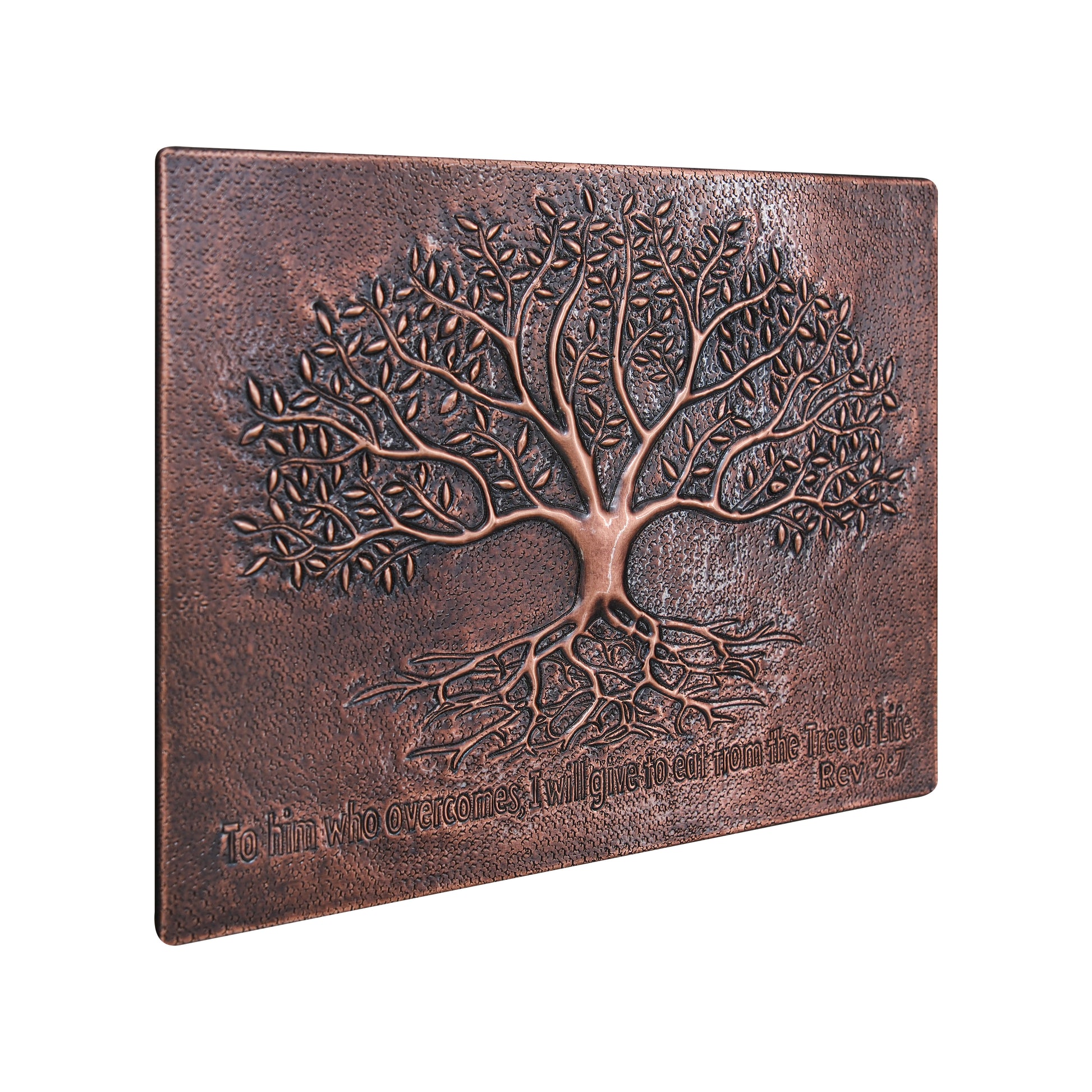 Rustic Brown Tree With Roots Copper Backsplash | Handmade Farmhouse Copper Kitchen Backsplash Panel - Natuross