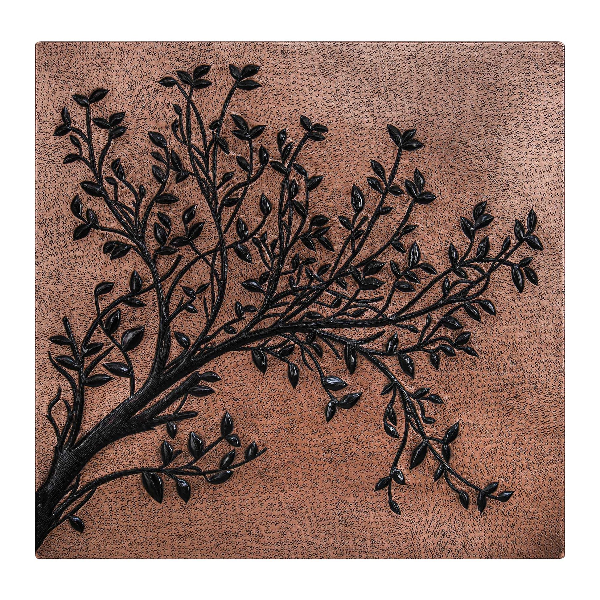 Copper & Black Tree Branches Backsplash | Bold Handmade Copper Kitchen Backsplash Panel - Natuross