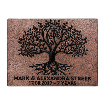 Copper & Black Tree With Roots Backsplash | Handmade Bold Copper Kitchen Backsplash Panel - Natuross