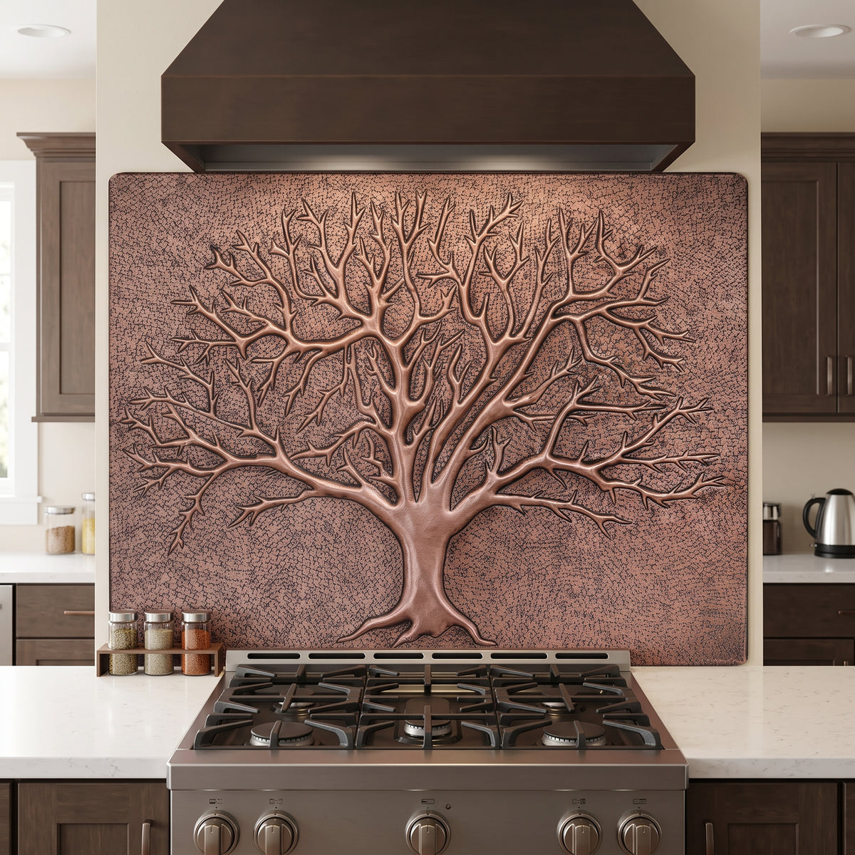Bare Tree Copper Kitchen Backsplash
