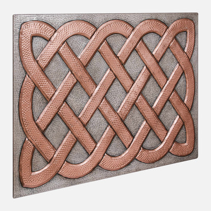 Copper Backsplash Panel (Celtic Sailors Knot, Silver&Copper Color)