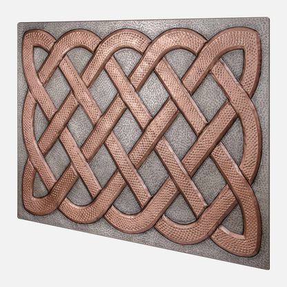 Copper Backsplash Panel (Celtic Sailors Knot, Silver&Copper Color)