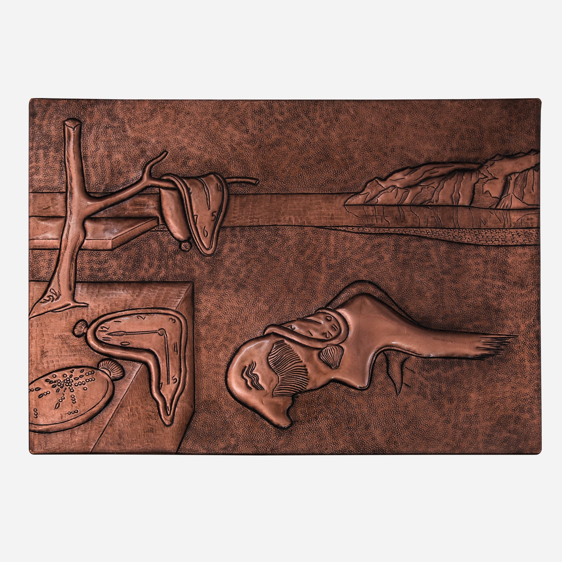 Copper "The Persistence of Memory" Reproduction Wall Art 11.7"x15.7" - Natuross