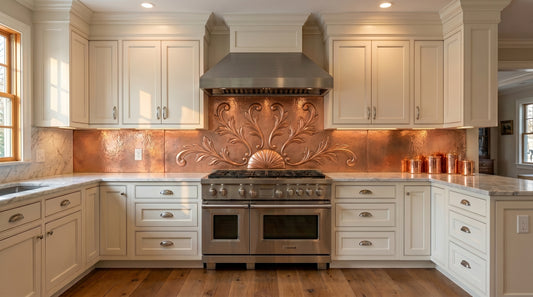 Copper Hood Wall Backsplash