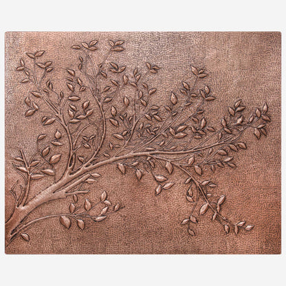 Copper Tree Branches Backsplash | Handmade Rustic Copper Kitchen Wall Art - Natuross