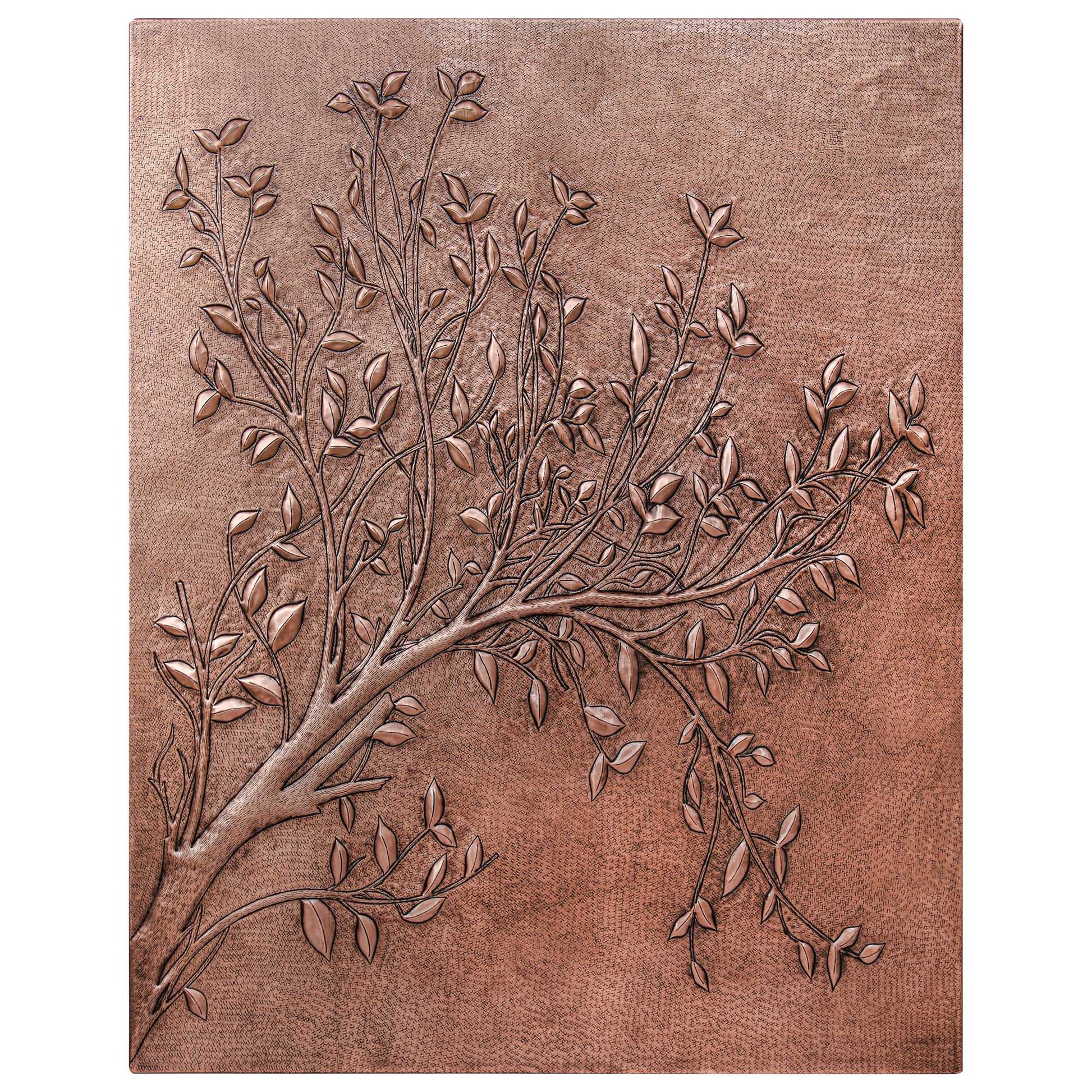 Copper Tree Branches Backsplash | Handmade Rustic Copper Kitchen Wall Art - Natuross