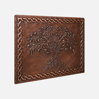 Copper Backsplash (Tree of Life with Celtic Border, Brown Patina)