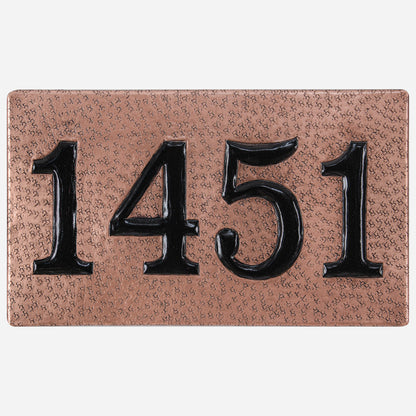 Copper House Numbers Sign