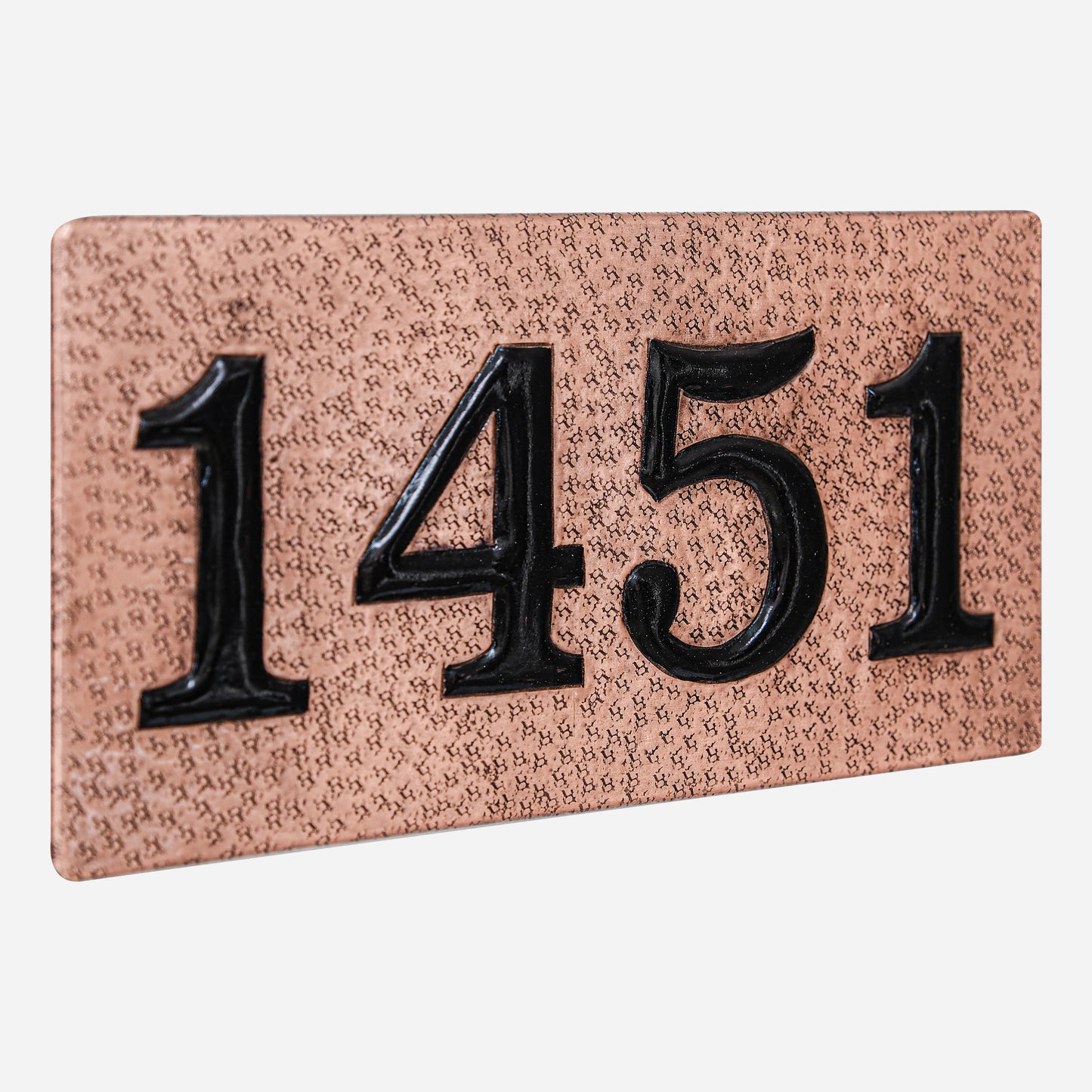 Copper House Numbers Sign