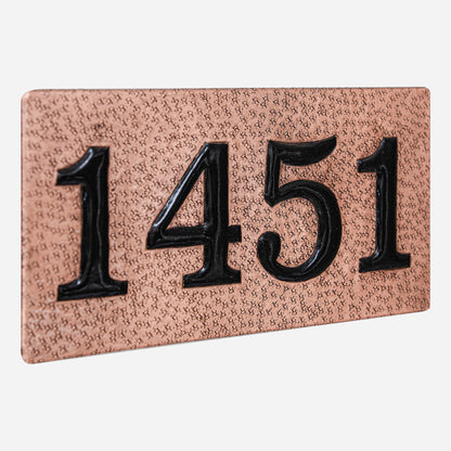 Copper House Numbers Sign