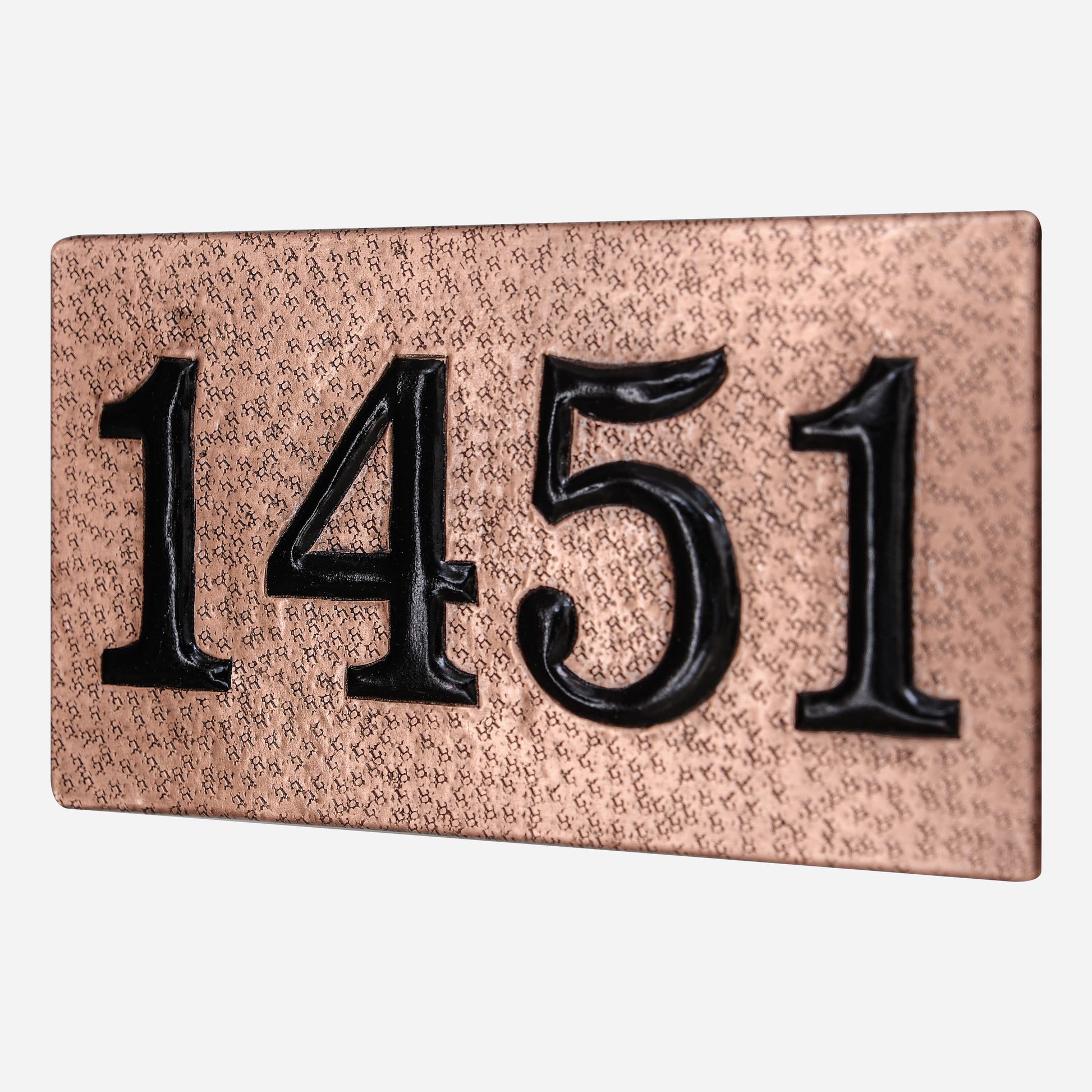 Copper House Numbers Sign