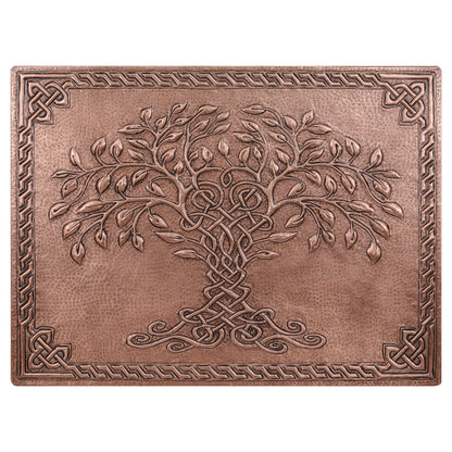 Copper Tree of Life Backsplash | Handmade Copper Kitchen Wall Art