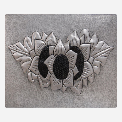 Copper Kitchen Backsplash (Sunflowers, Silver&Black Color)