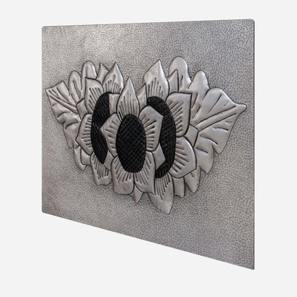 Copper Kitchen Backsplash (Sunflowers, Silver&Black Color)