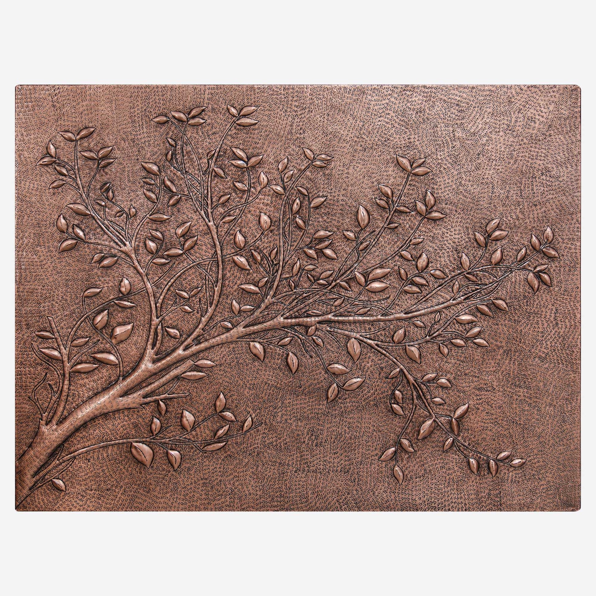 Copper Tree Branches Backsplash | Handmade Rustic Copper Kitchen Wall Art - Natuross