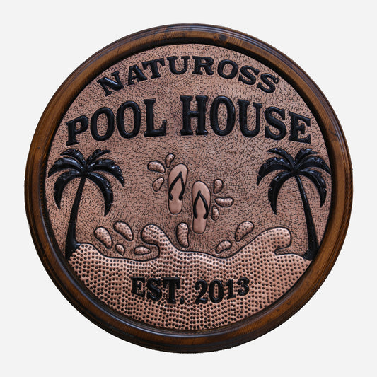 Copper Pool House Sign