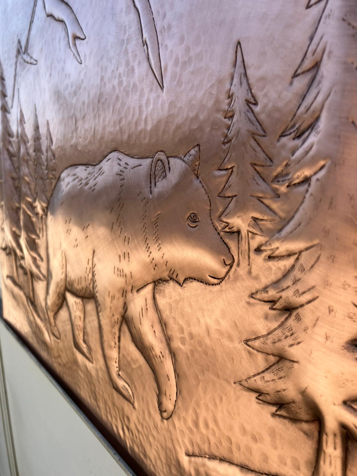 Brown Bear Copper Kitchen Backsplash