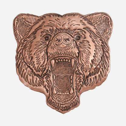 Large Bear Head Copper Wall Art