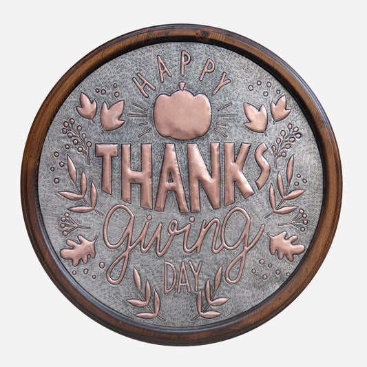 Copper "Happy Thanksgiving Day" Sign