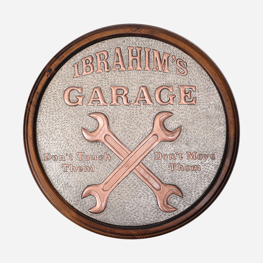 Custom Copper Garage Sign