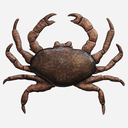 Copper Crab Wall Art