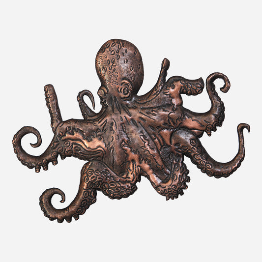 Copper Octopus Wall Art