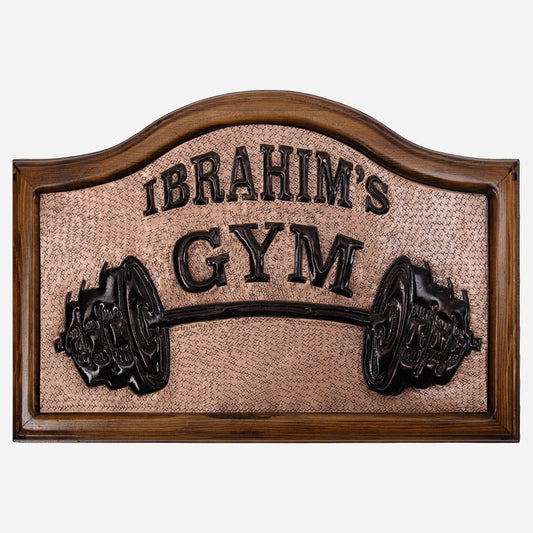 Copper Gym Sign